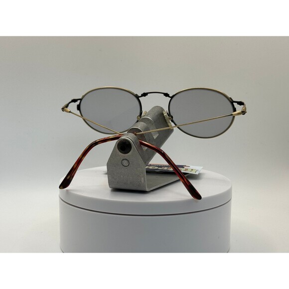 Vintage Eyeglasses NOS Round | Light Grey Lens | Gold/Wine Metal Frame | 90s-00s - Picture 6 of 10